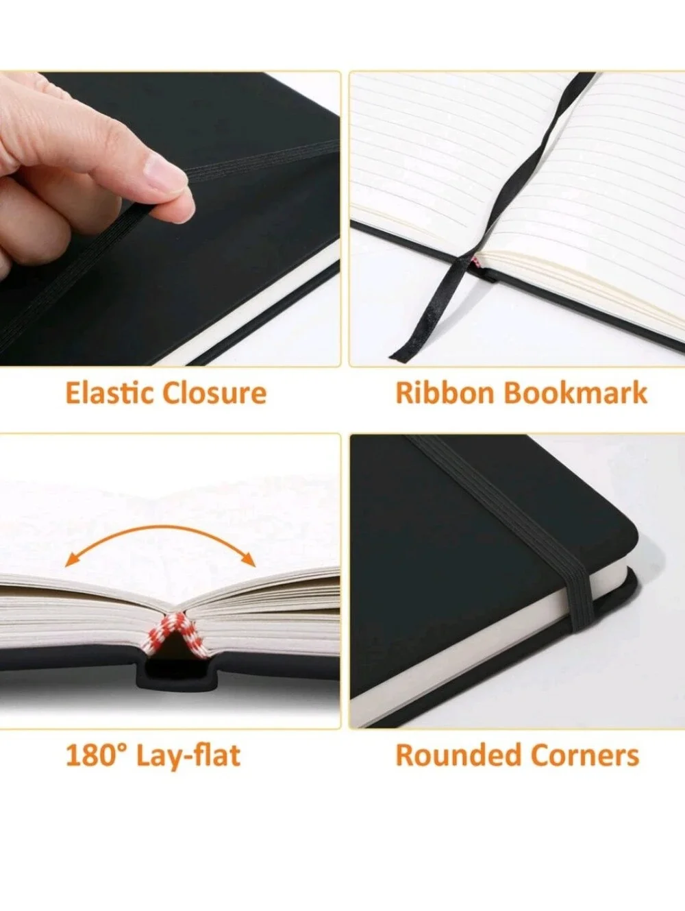 3 Comix Hardcover Executive Notebook Black 240 Pages 5.4' x 8.3